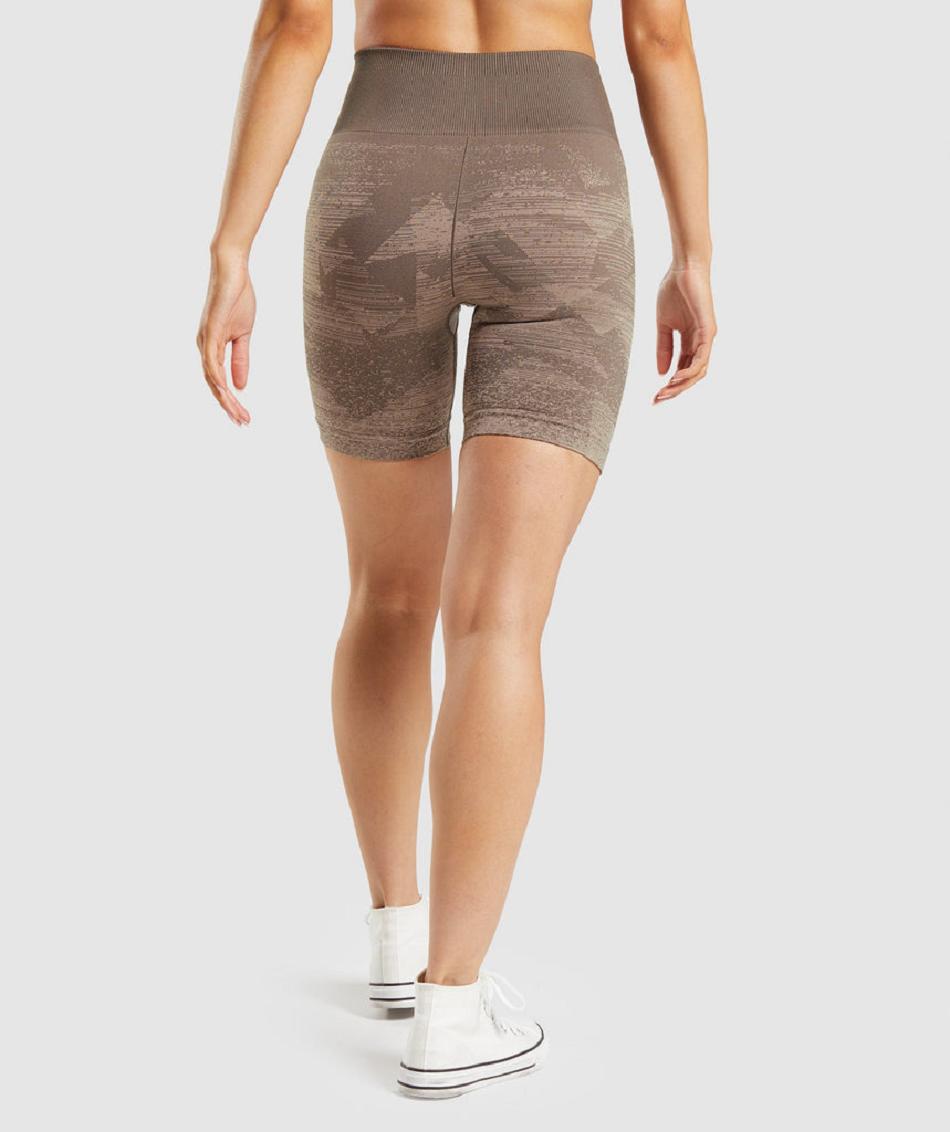 Pantalones Cortos Gymshark Adapt Ombre Seamless Mujer Marrones | CO 2790KOR